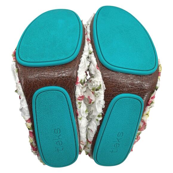 Tieks Rose Garden Fabric Floral Leather Flats Bridal Shower Spring Shoes Size 6 - Picture 8 of 10
